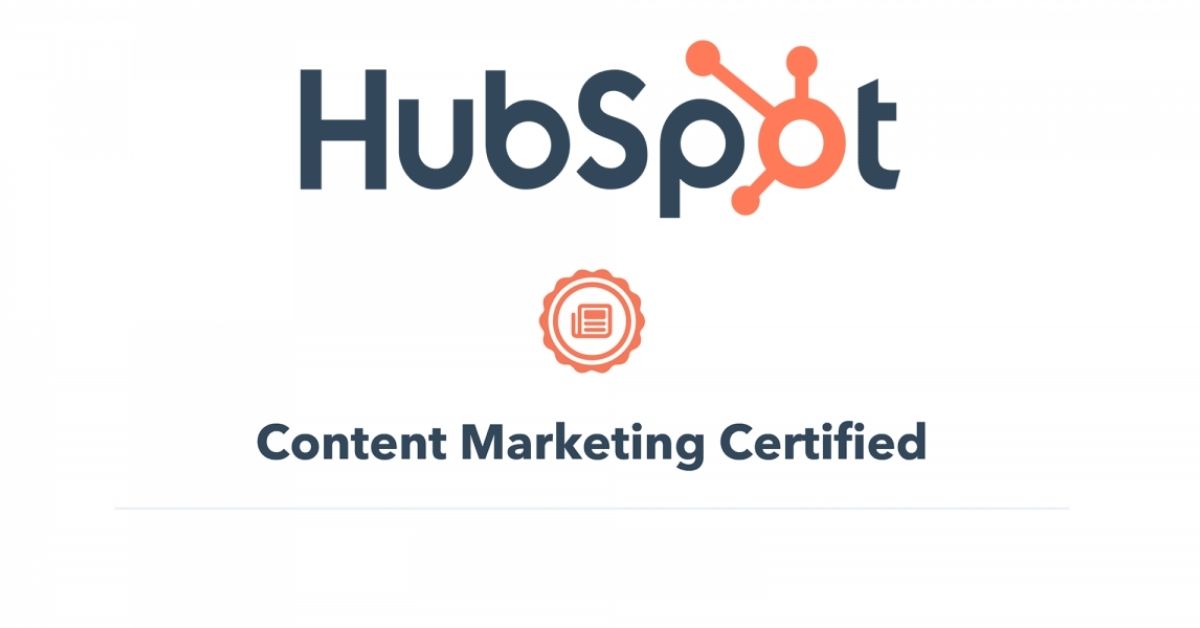 Hubspot Content Marketing Certification