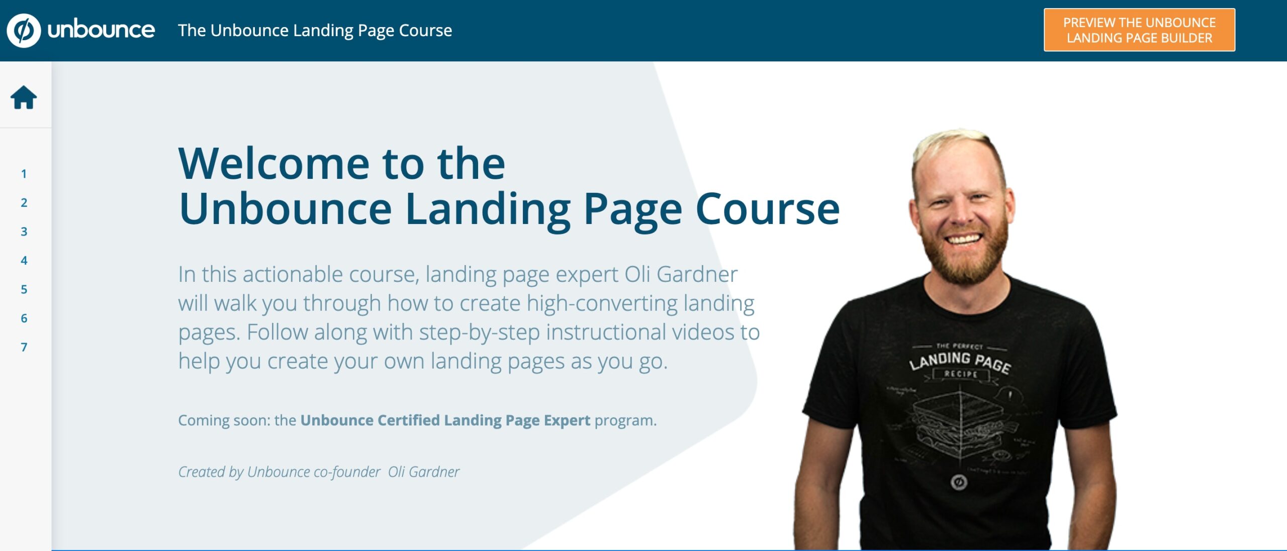 unbounce landing page course