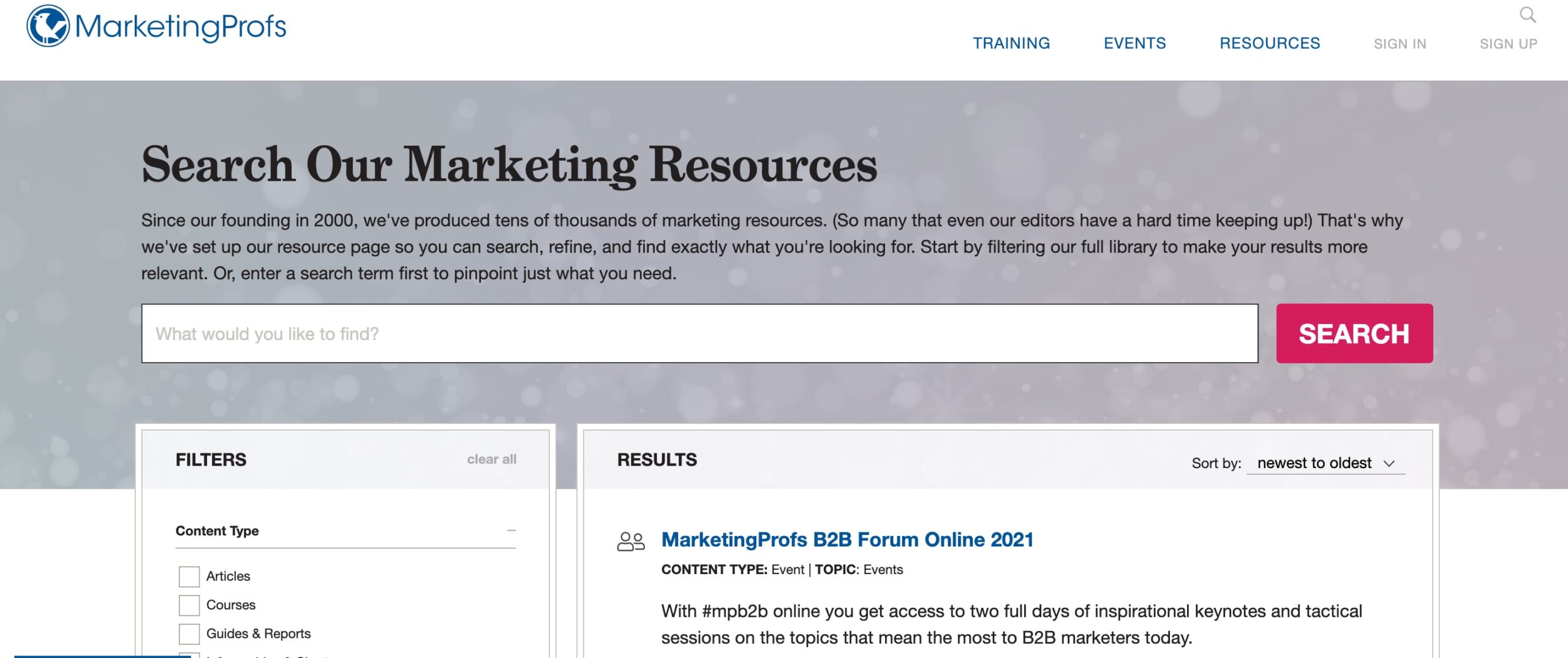 MarketingProfs blog