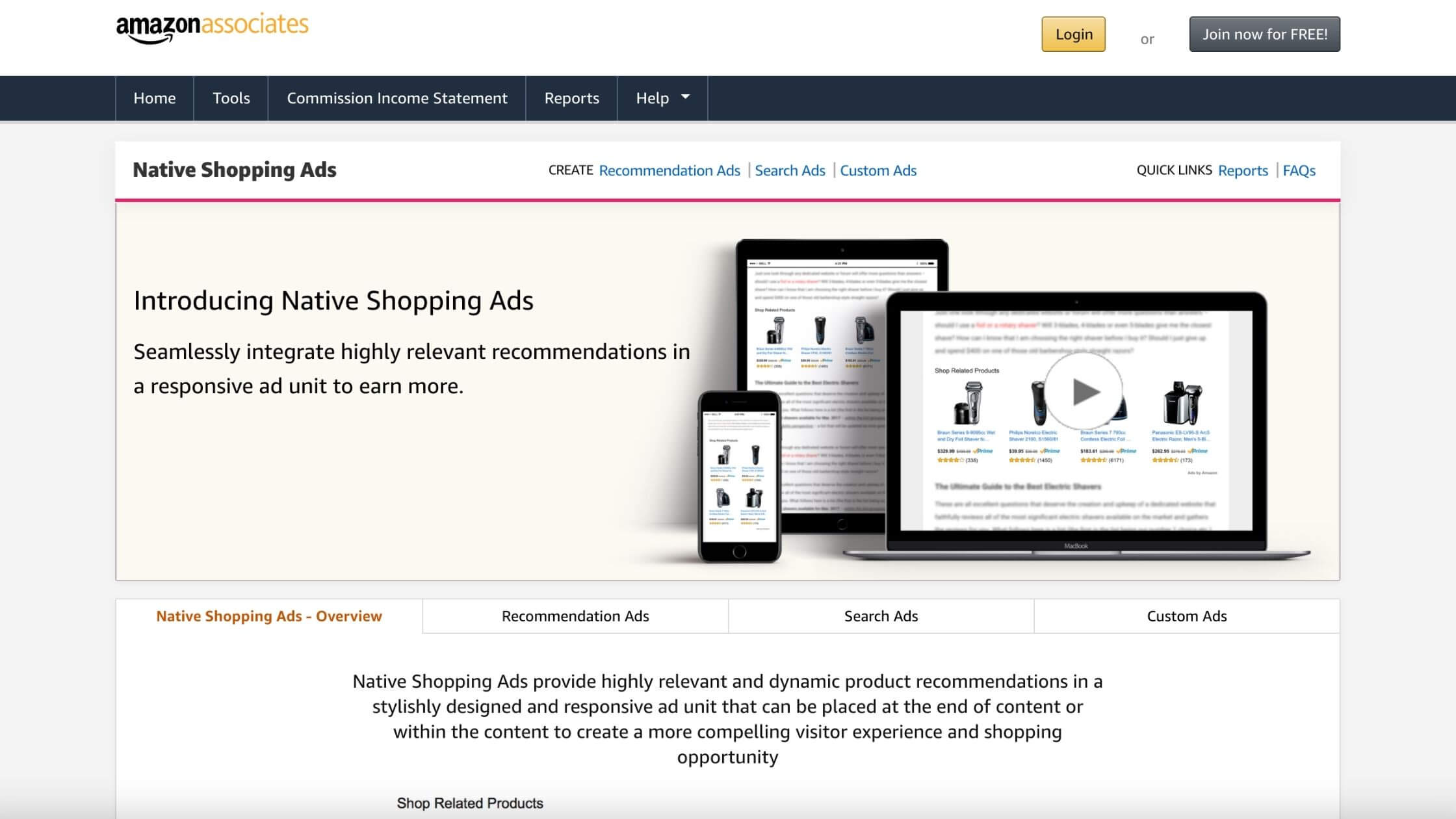 Amazon Native Ad adsense alternative