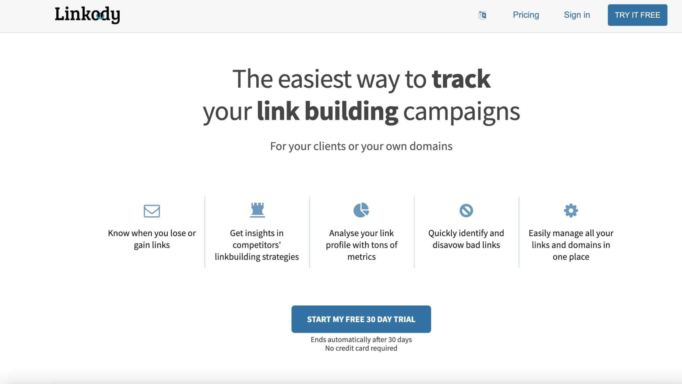 Linkody backlink building tool