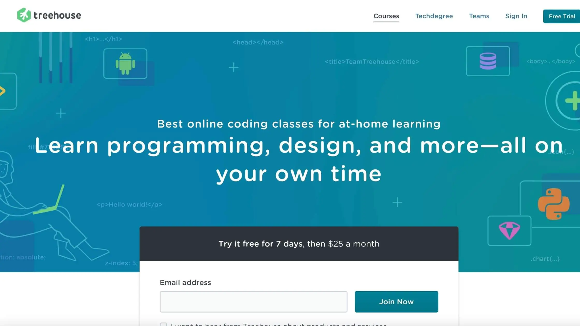 Treehouse learning platform