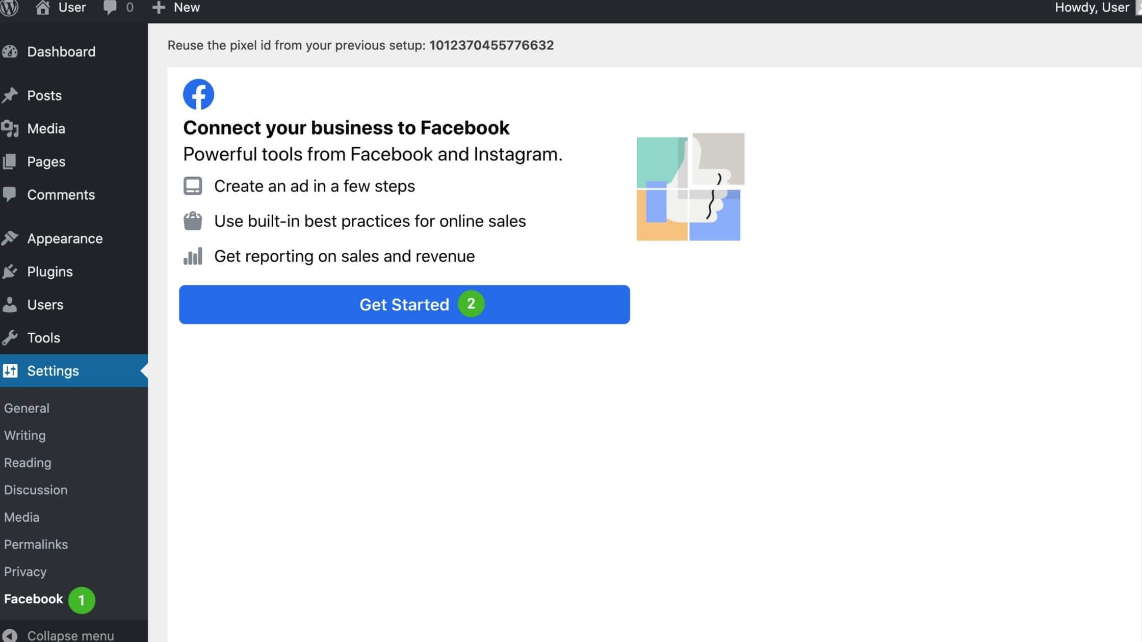 Connect business to Facebook