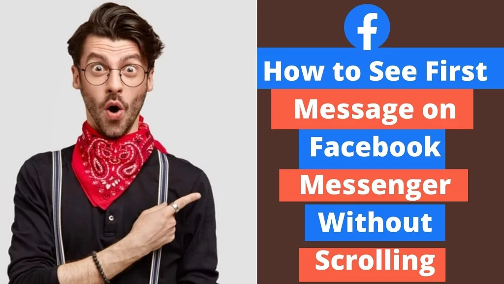 How to find the first message on facebook chat