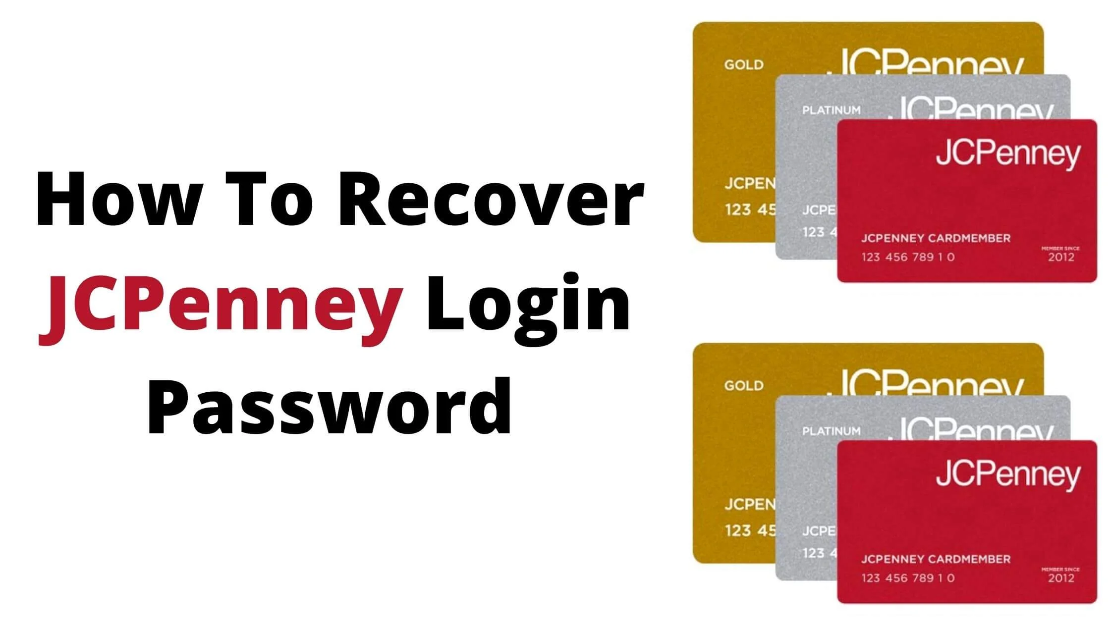 How To Recover JCPenney Login Password