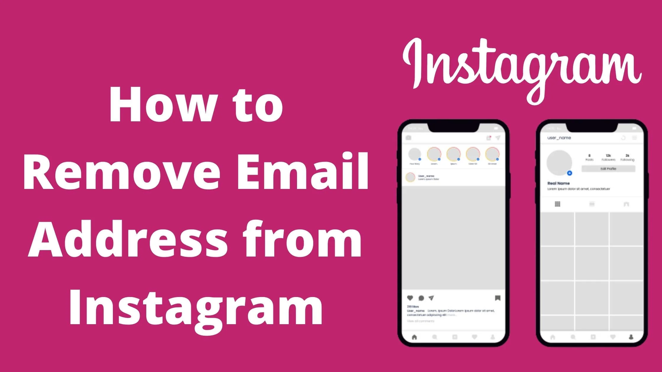 How to Remove Email Address from Instagram