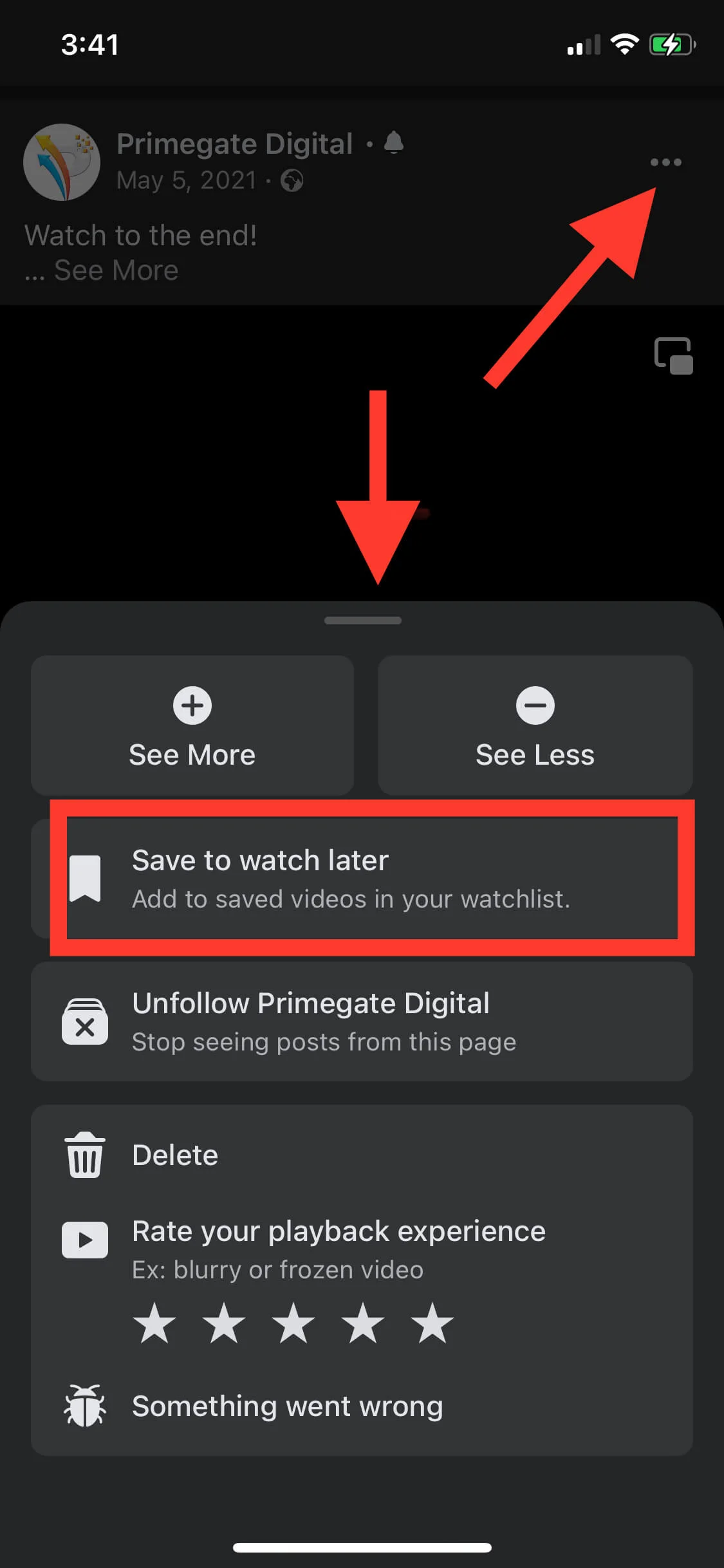 How to save video from Facebook on phone