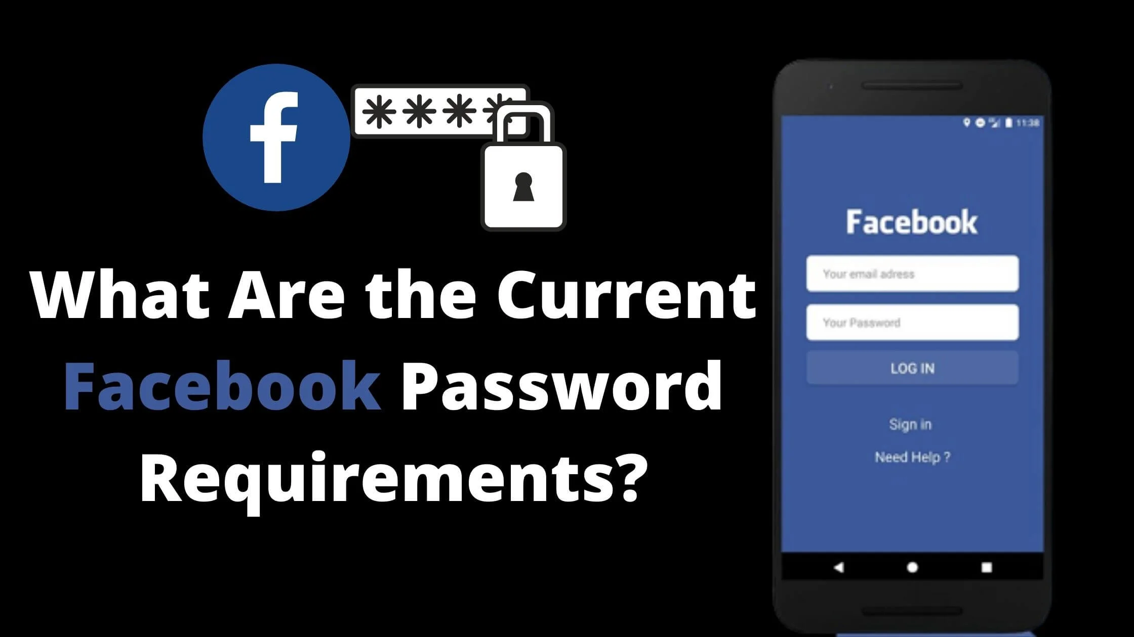Facebook password requirements
