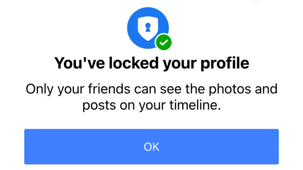 Facebook profile lock