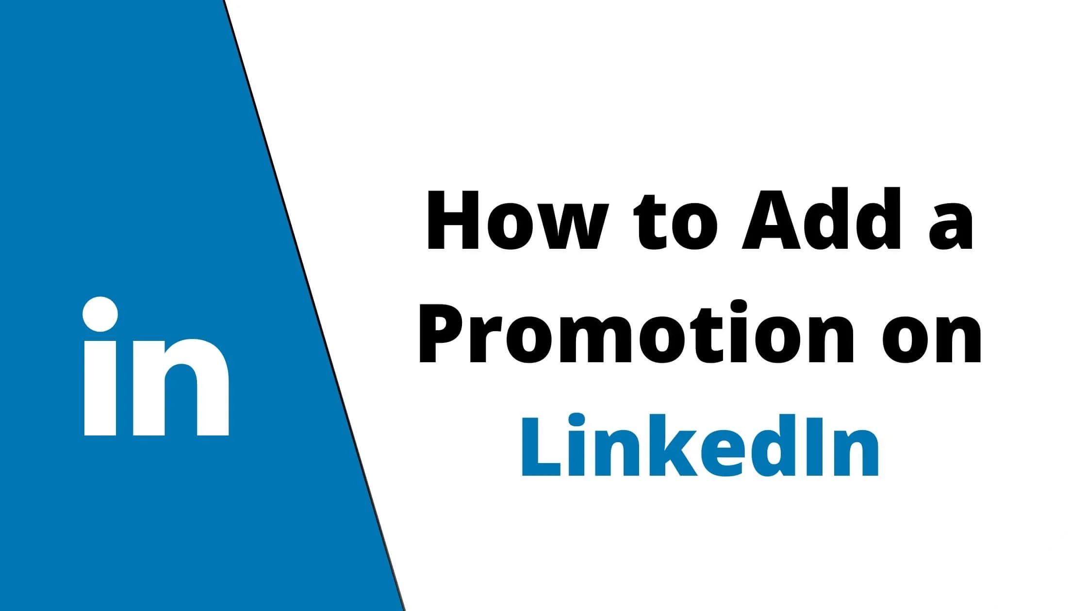 Add Promotion on LinkedIn