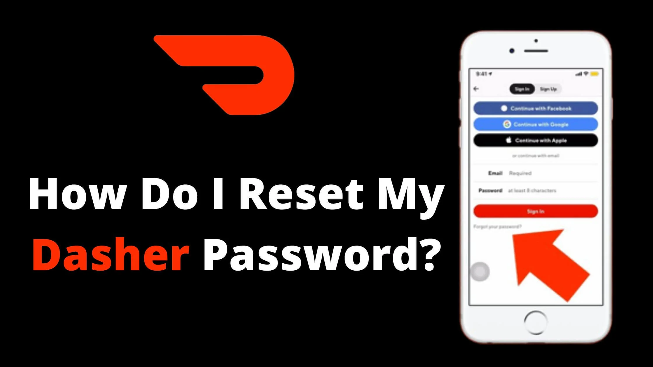 Reset My Dasher Password