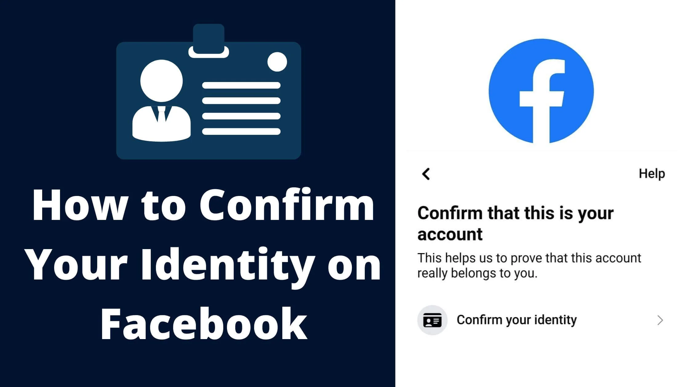 Confirm Your Identity on Facebook
