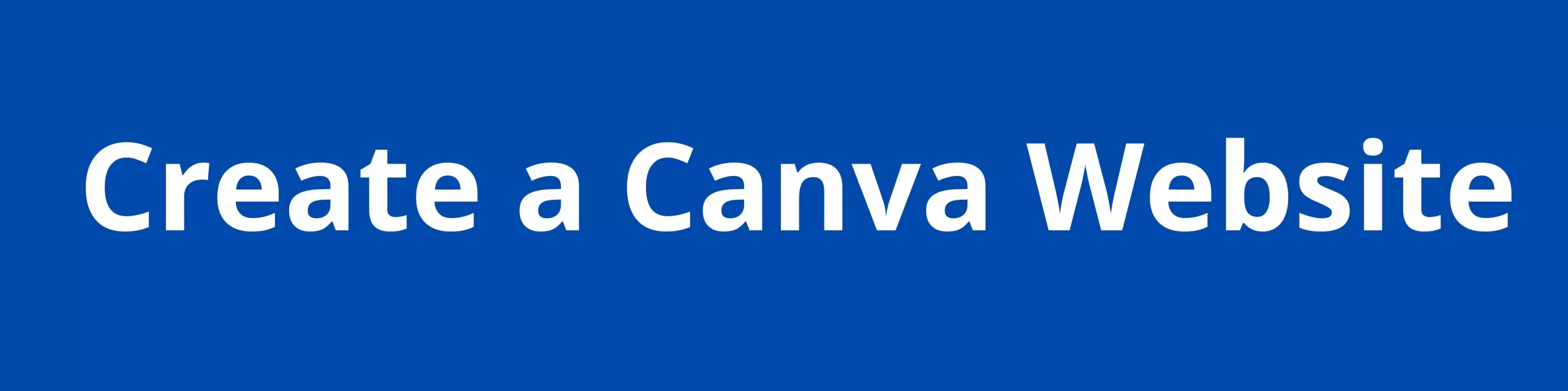Create a Canva Website
