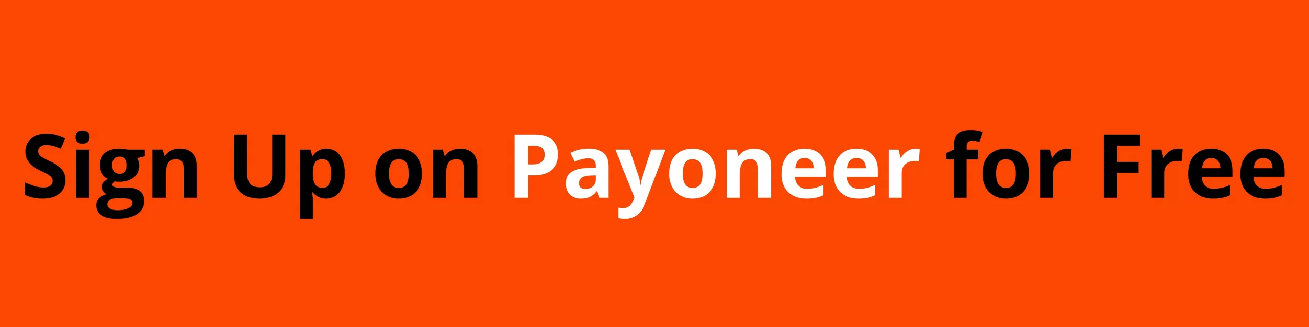 Sign Up on Payoneer