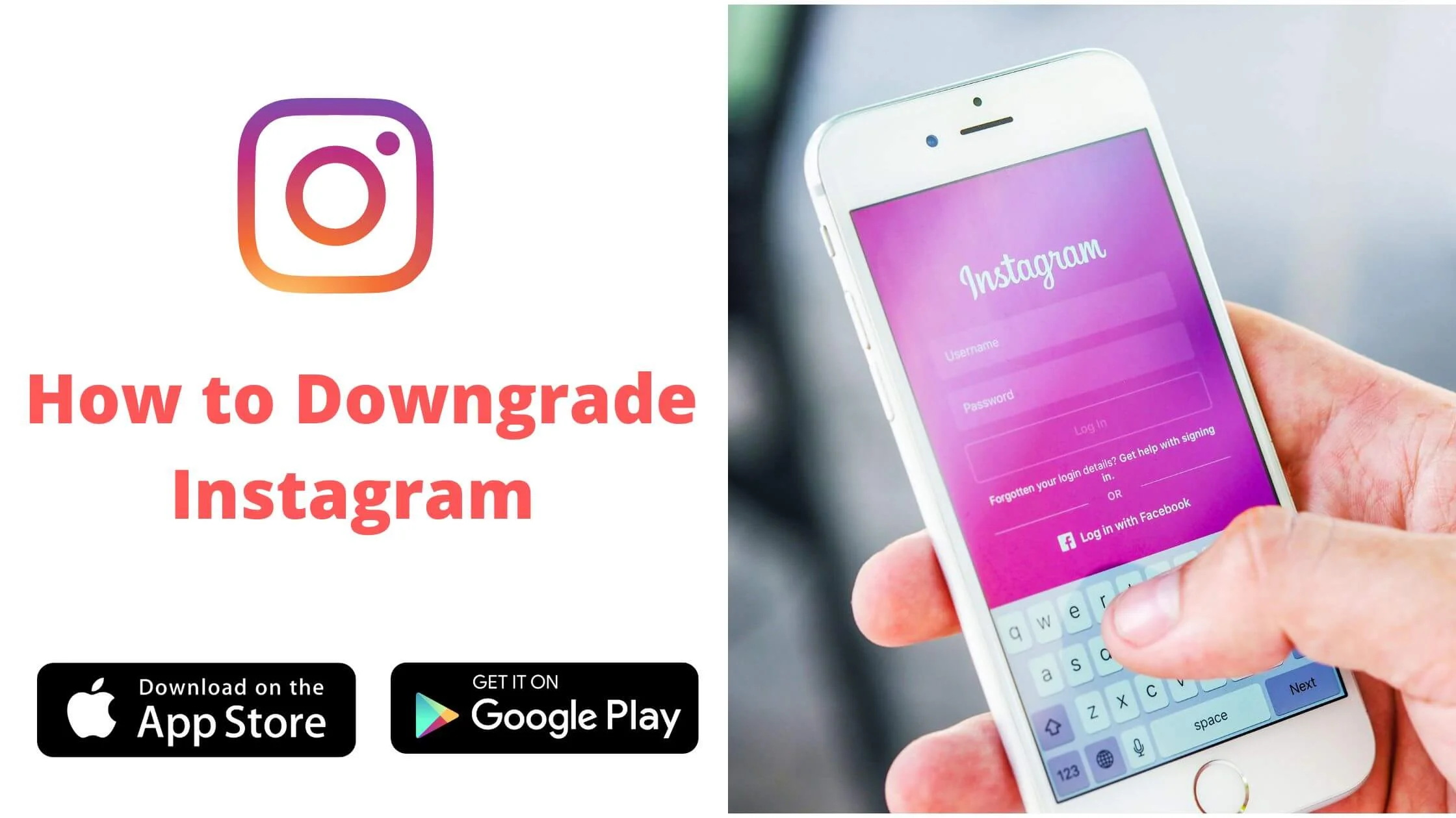 Downgrade Instagram