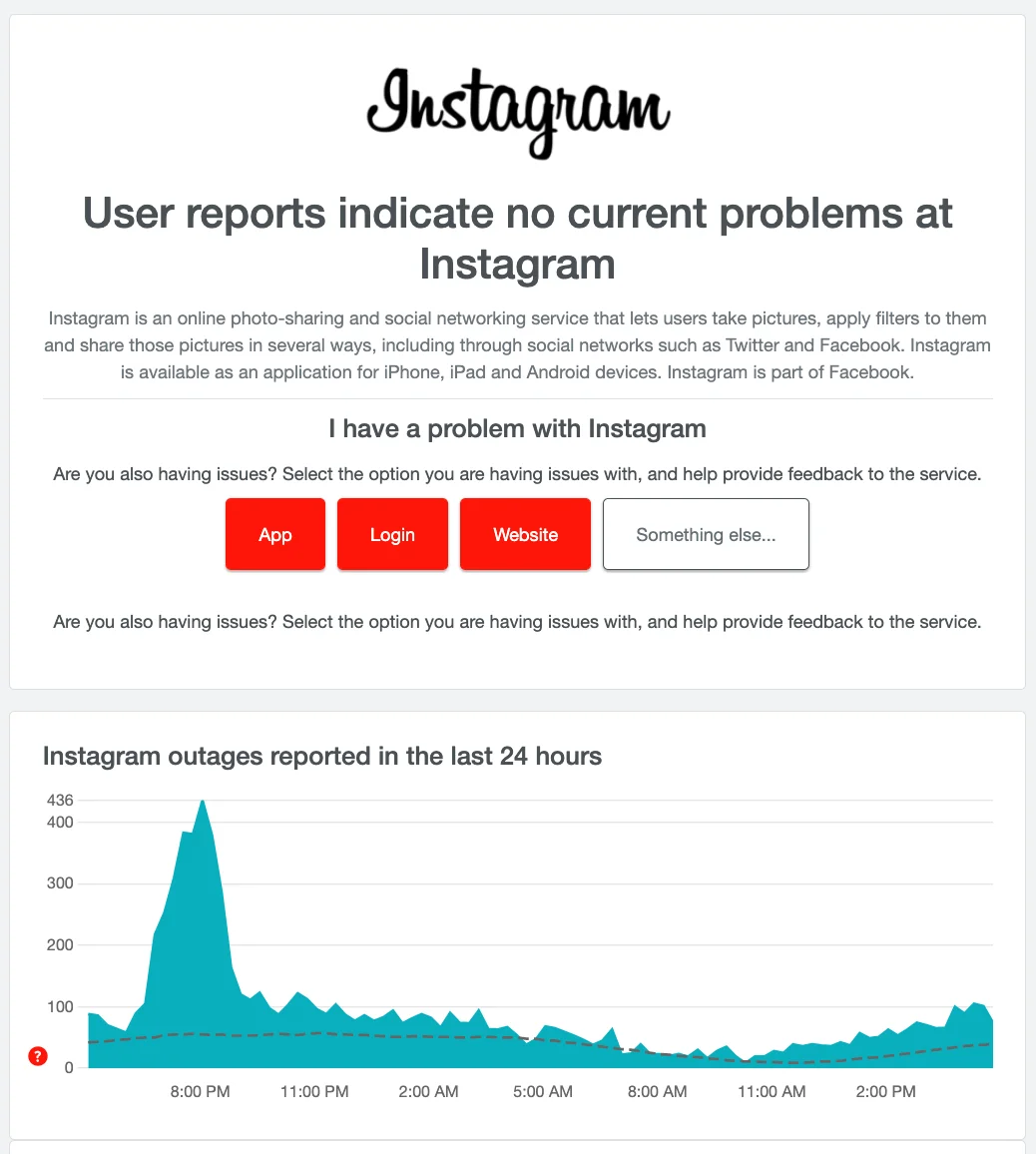 Instagram Unexpected Error Occurred