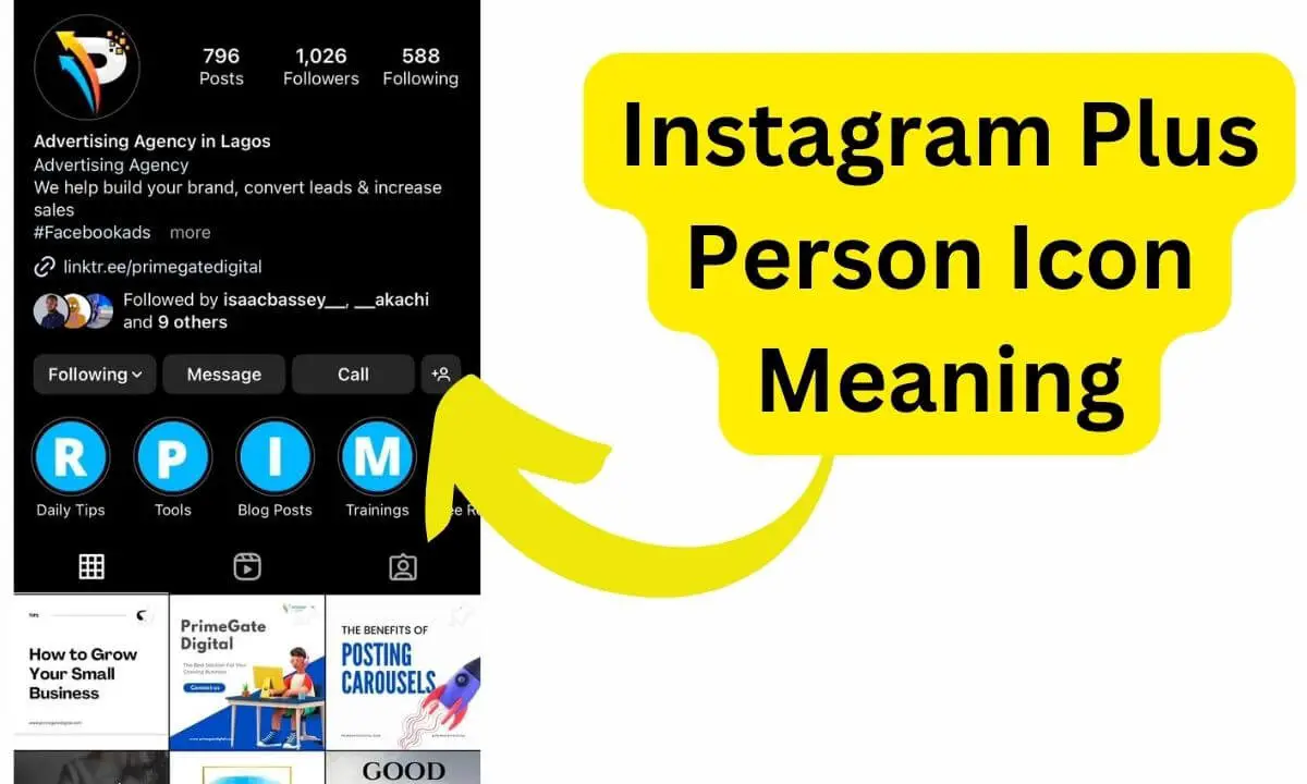 Instagram Plus Person Icon Meaning