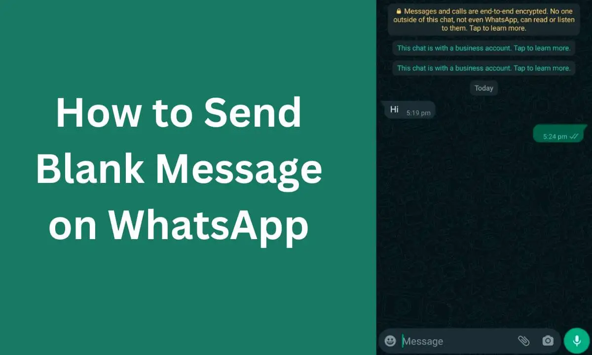 Send Blank Message on WhatsApp