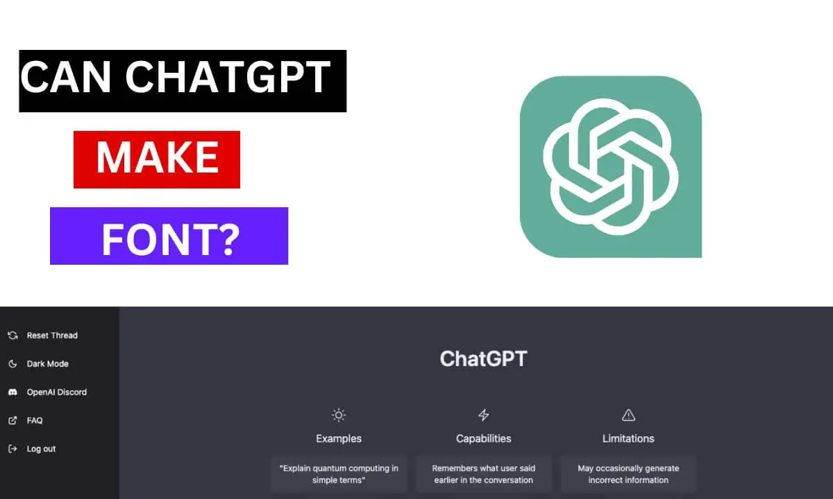 Can ChatGPT Make Font