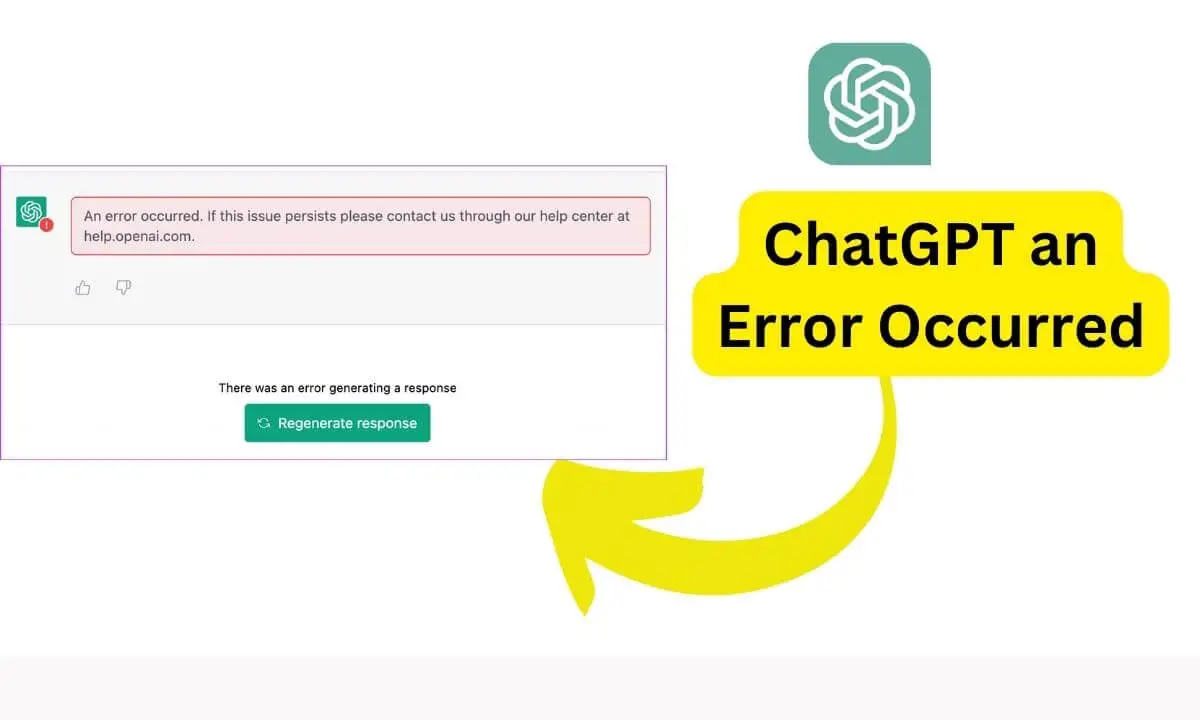 ChatGPT an Error Occurred